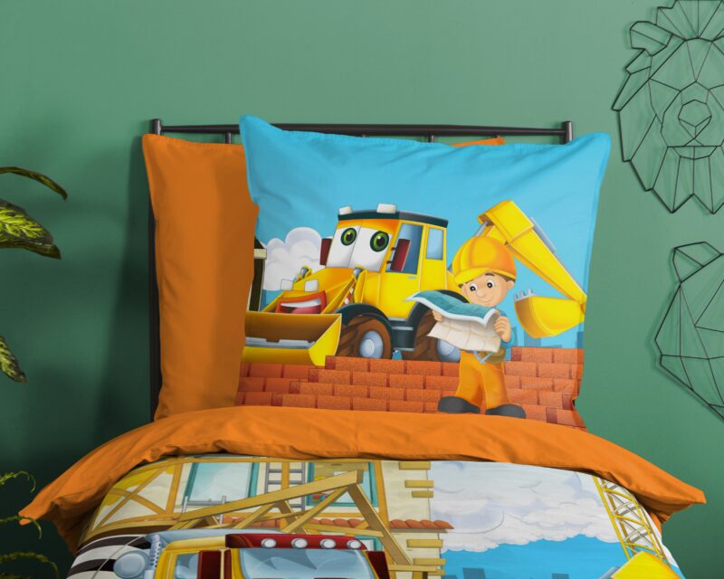 100% katoen dekbedset graafmachine van Good Morning in 135 x 200 cm