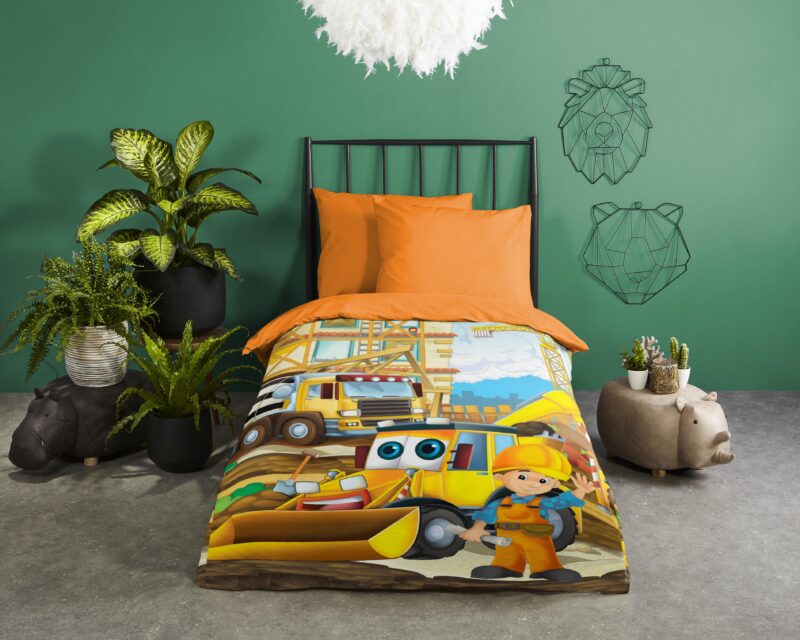 Graafmachine overtrek van Good Morning, 140 x 200 cm, kussensloop 70 x 90 cm
