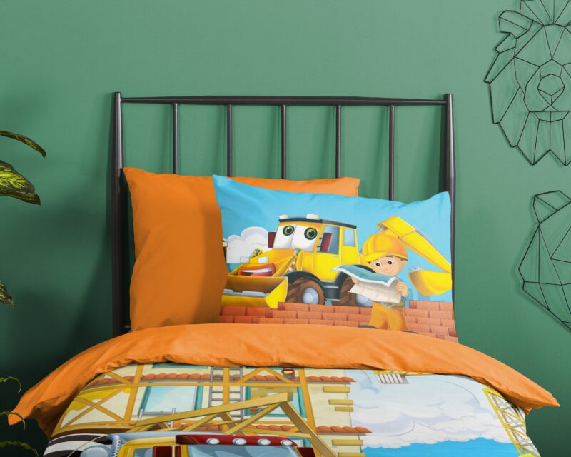 100% katoen dekbedset graafmachine van Good Morning in 140 x 200/220 cm