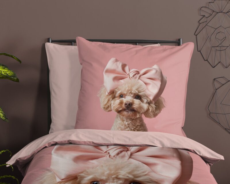 100% katoen dekbedset hond/ poedel van Good Morning in 135 x 200 cm