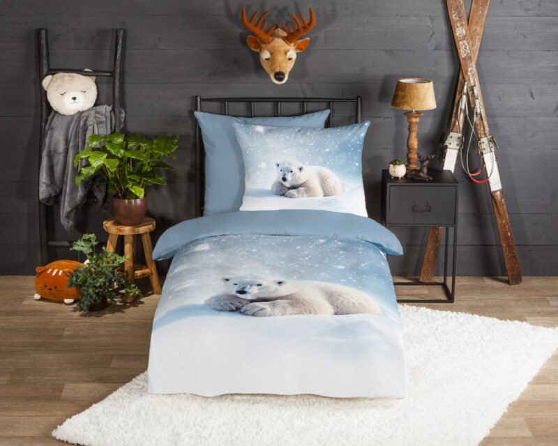 Ijsbeer overtrek van Good Morning, 135 x 200 cm, kussensloop 80 x 80 cm