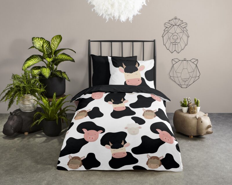 Koeien overtrek van Good Morning, 140 x 200/220 cm, kussensloop 60 x 70 cm