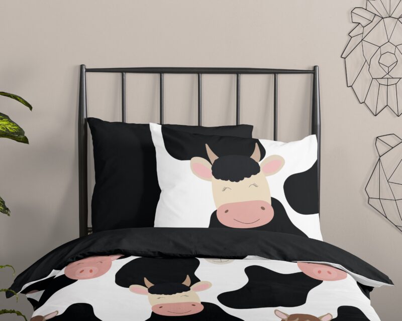 100% katoen dekbedset koeien van Good Morning in 140 x 200/220 cm