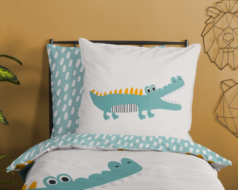 100% katoen dekbedset krokodil van Good Morning in 135 x 200 cm