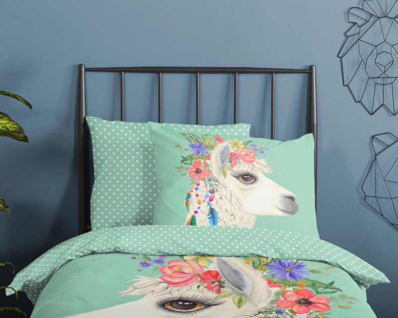100% katoen dekbedset lama van Good Morning in 140 x 200/220 cm - kussensloop 60 x 70 cm