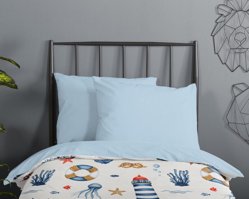 100% katoen dekbedset maritiem van Good Morning in 140 x 200 cm