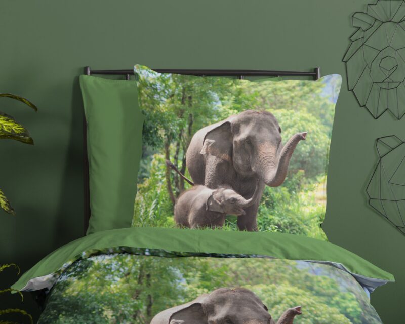100% katoen dekbedset olifant van Good Morning in 135 x 200 cm