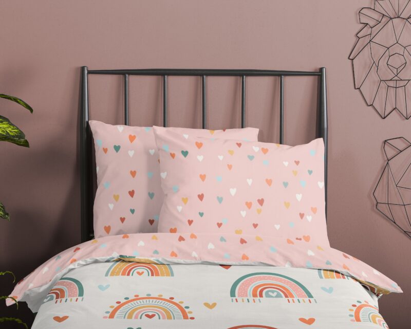 100% katoen dekbedset regenbogen van Good Morning in 140 x 200 cm