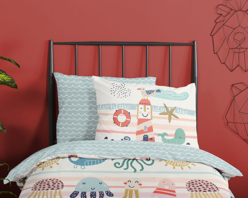 100% katoen dekbedset strandthema van Good Morning in 140 x 200/220 cm
