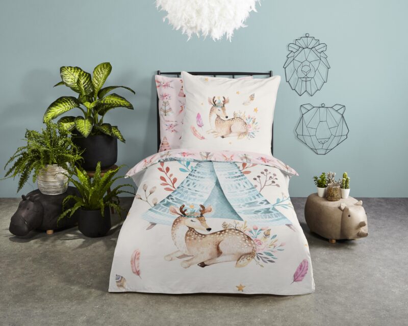 Tipi-tenten / boho overtrek van Good Morning, 135 x 200 cm, kussensloop 80 x 80 cm