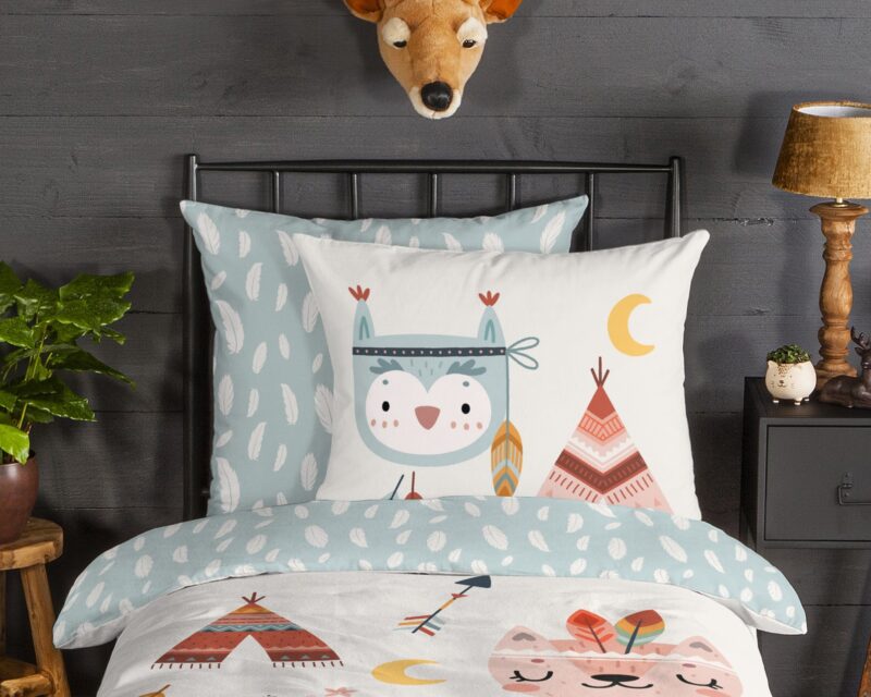 100% katoen/flanel dekbedset tipi-tenten / boho van Good Morning in 135 x 200 cm