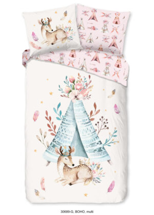 Good Morning dekbedovertrek tipi-tenten / boho - Multicolor - 140 x 200/220 cm - 100% katoen