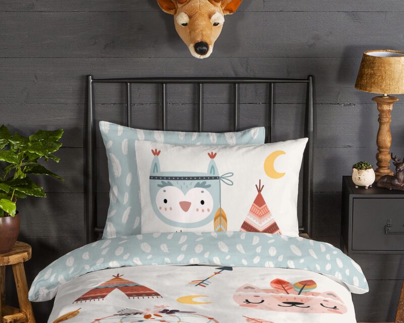 100% katoen/flanel dekbedset tipi-tenten / boho van Good Morning in 140 x 200/220 cm
