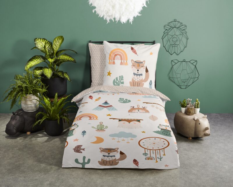 Tipi-tenten / boho overtrek van Good Morning, 135 x 200 cm, kussensloop 80 x 80 cm - kussensloop 80 x 80 cm