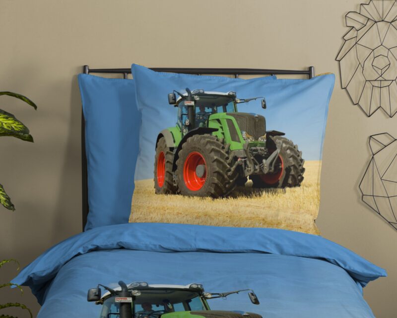 100% katoen dekbedset tractor van Good Morning in 135 x 200 cm - kussensloop 80 x 80 cm