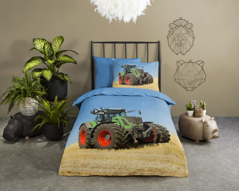 Tractor overtrek van Good Morning, 140 x 200/220 cm, kussensloop 60 x 70 cm