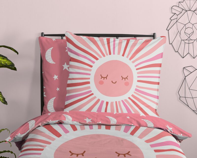 100% katoen dekbedset zon, maan en sterren van Good Morning in 135 x 200 cm