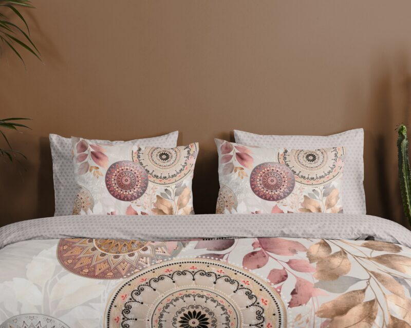 100% katoen/satijn dekbedset mandalas & bladeren van HIP in 240 x 200/220 cm