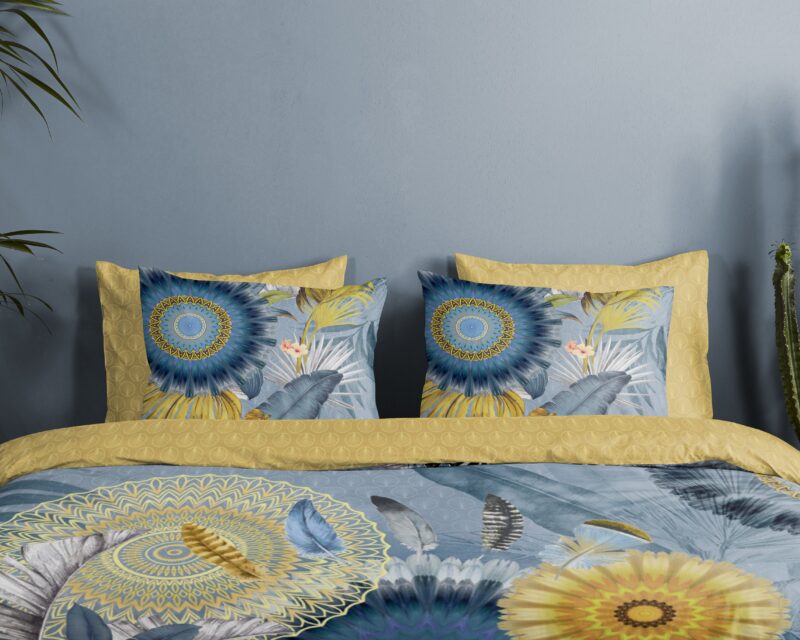 100% katoen/satijn dekbedset mandala's, bladeren en een zebra van HIP in 200 x 200/220 cm