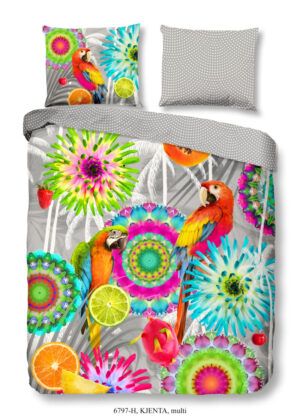 HIP dekbedovertrek mandala's, bloemen en papegaaien - Multicolor - 240 x 200/220 cm - 100% katoen/satijn