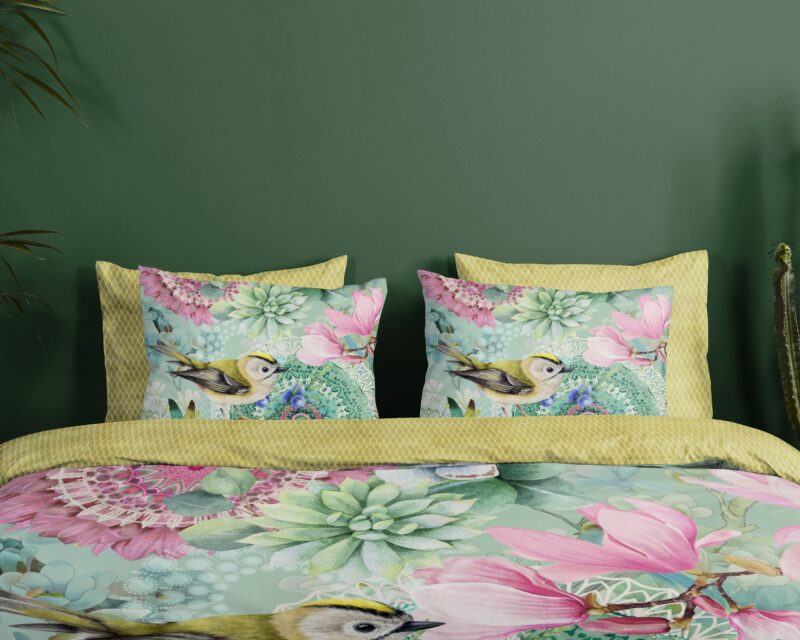 100% katoen/satijn dekbedset mandala's, bloemen en vogels van HIP in 240 x 200/220 cm