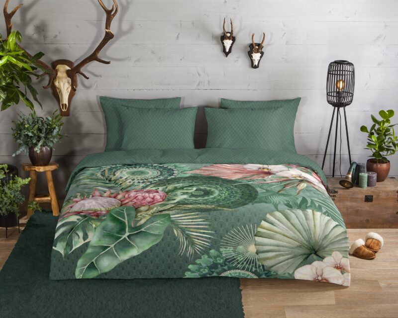 Mandala's en bloemen overtrek van HIP, 140 x 200 cm, kussensloop 70 x 90 cm