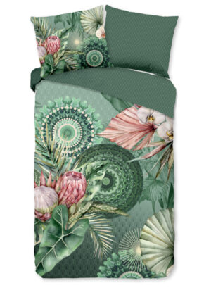 HIP dekbedovertrek mandala's en bloemen - Multicolor - 140 x 200/220 cm - 100% katoen/flanel