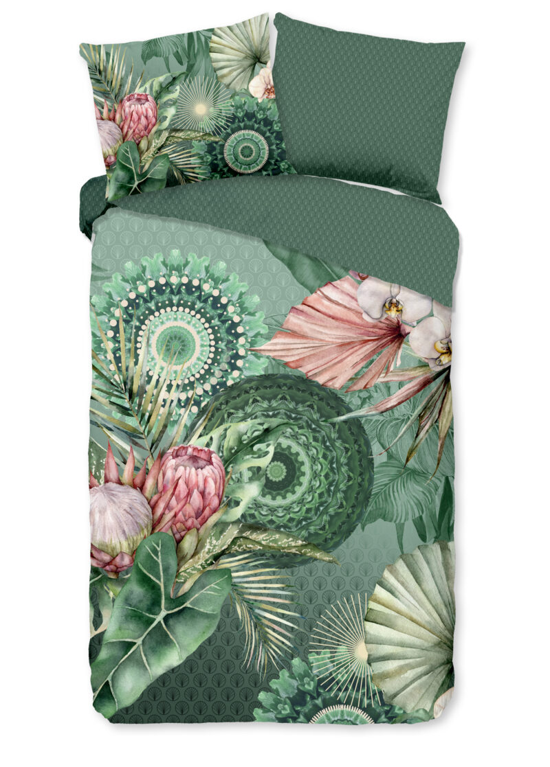 HIP dekbedovertrek mandala's en bloemen - Multicolor - 140 x 200/220 cm - 100% katoen/flanel
