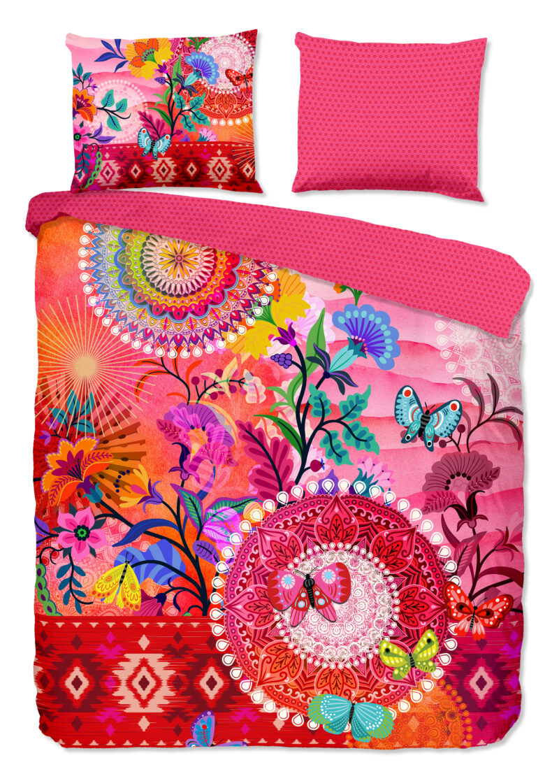 HIP dekbedovertrek mandala's en bloemen - Multicolor - 200 x 200/220 cm - 100% katoen/satijn - foto 1