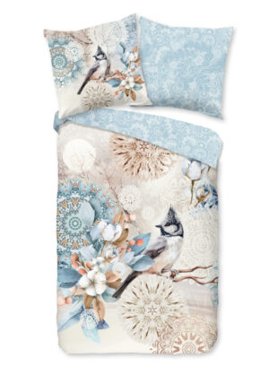 HIP dekbedovertrek mandala's en een vogel - Multicolor - 135 x 200 cm - 100% katoen/flanel