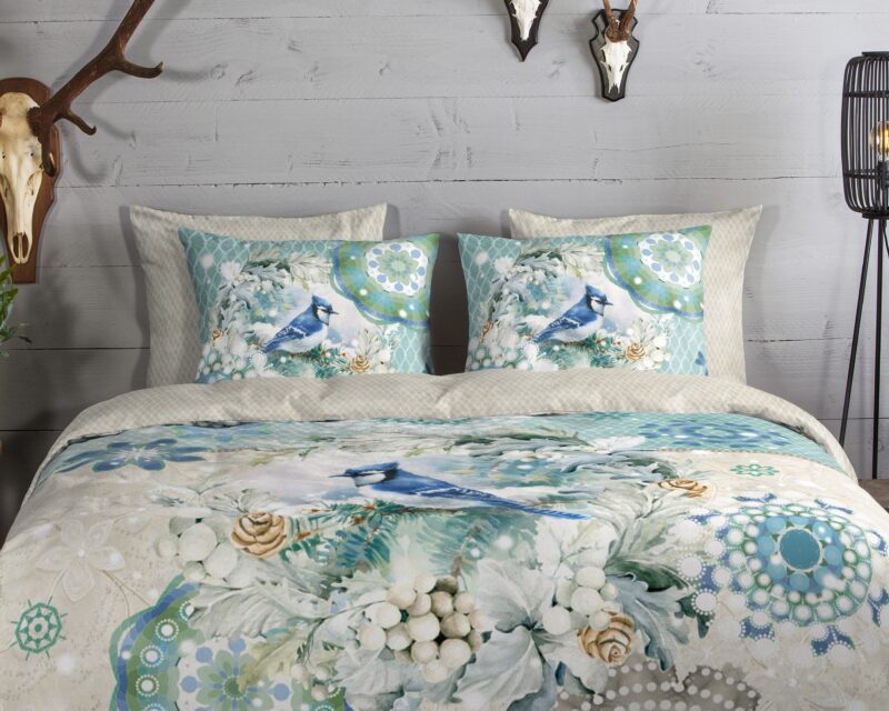 100% katoen/flanel dekbedset mandala's en een vogel van HIP in 240 x 200/220 cm