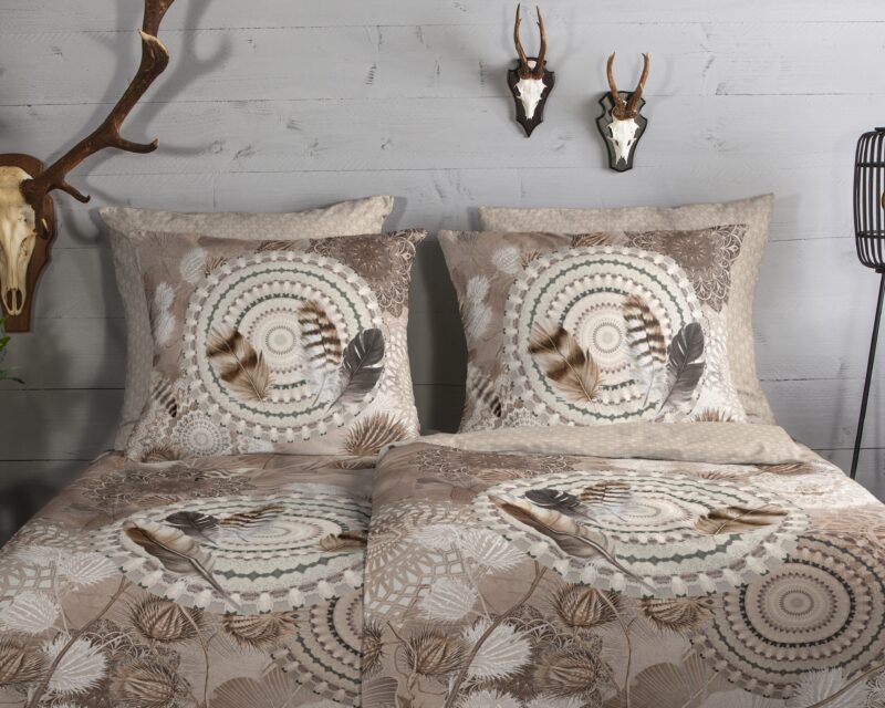 100% katoen/flanel dekbedset mandala's en veren van HIP in 135 x 200 cm