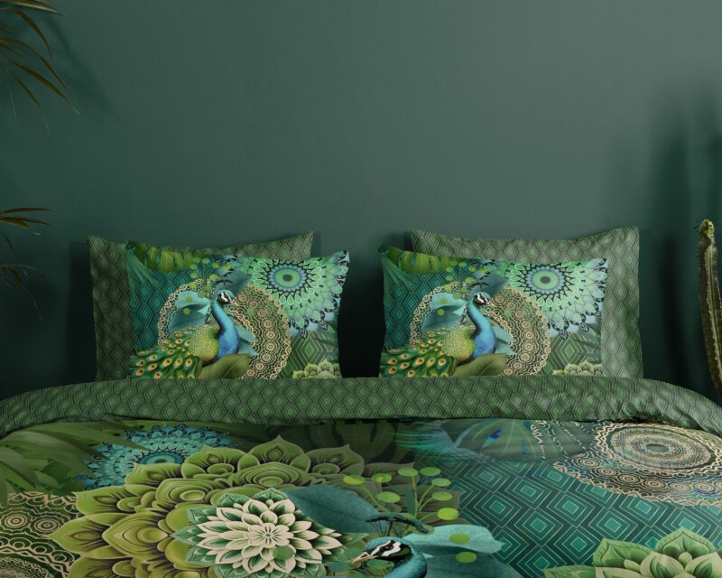 100% katoen/satijn dekbedset mandalas & pauw van HIP in 240 x 200/220 cm