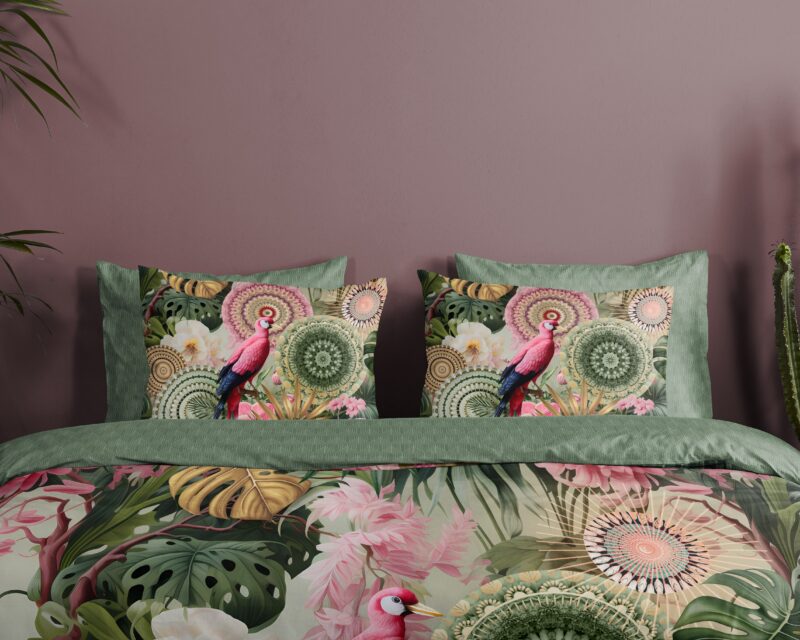 100% katoen/satijn dekbedset mandalas, tropisch, bloemen van HIP in 240 x 200/220 cm