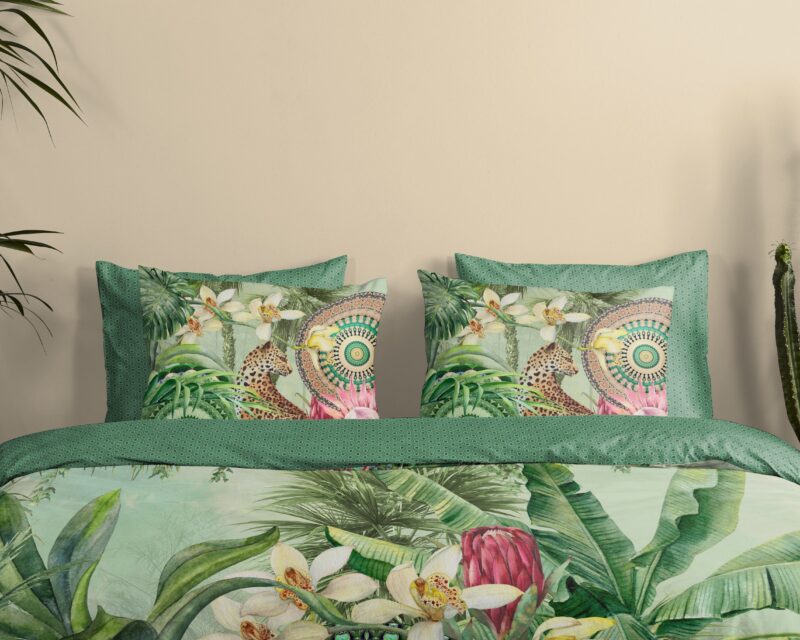 100% katoen/satijn dekbedset tropische en mandala's van HIP in 140 x 200/220 cm