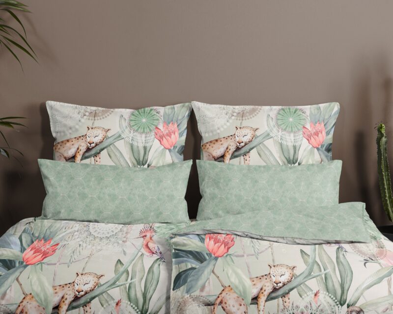 100% katoen/satijn dekbedset tropische en mandala's van HIP in 135 x 200 cm