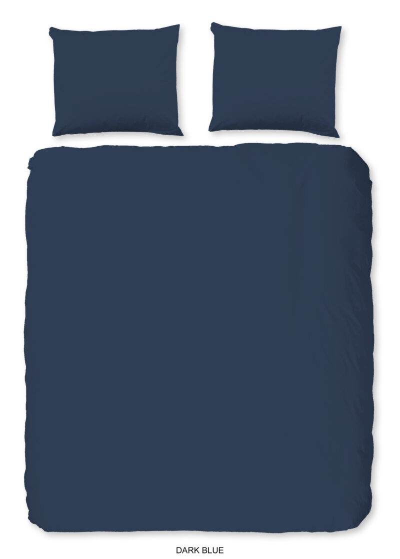 HIP dekbedovertrek - Blauw - 140 x 200/220 cm - 100% katoen/satijn