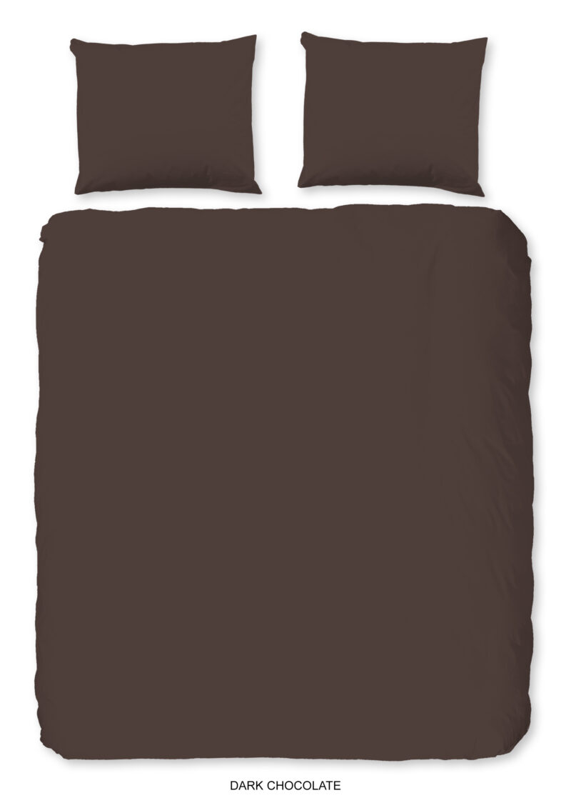 HIP dekbedovertrek - Bruin - 140 x 200/220 cm - 100% katoen/satijn