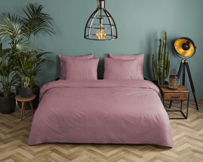 Overtrek van HIP, 140 x 200/220 cm, kussensloop 60 x 70 cm - Roze