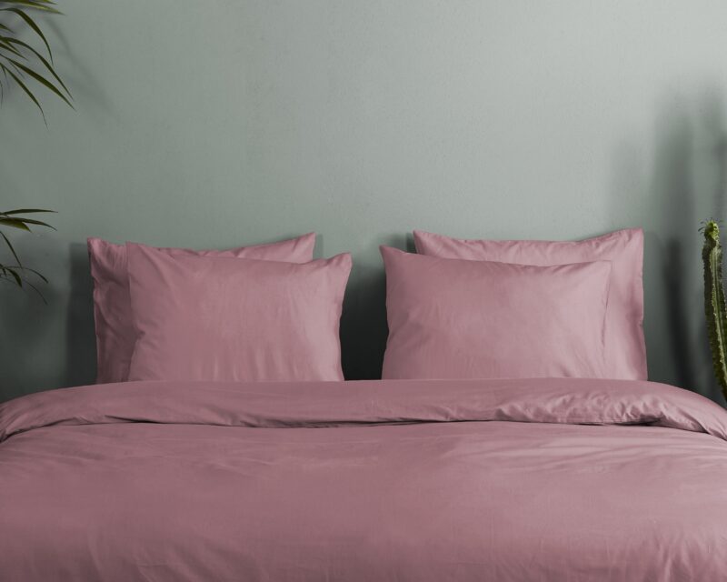 100% katoen/satijn dekbedset van HIP in 140 x 200/220 cm - Roze