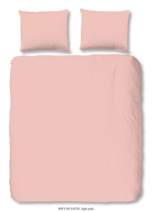 HIP dekbedovertrek - Roze - 140 x 200/220 cm - 100% katoen/satijn