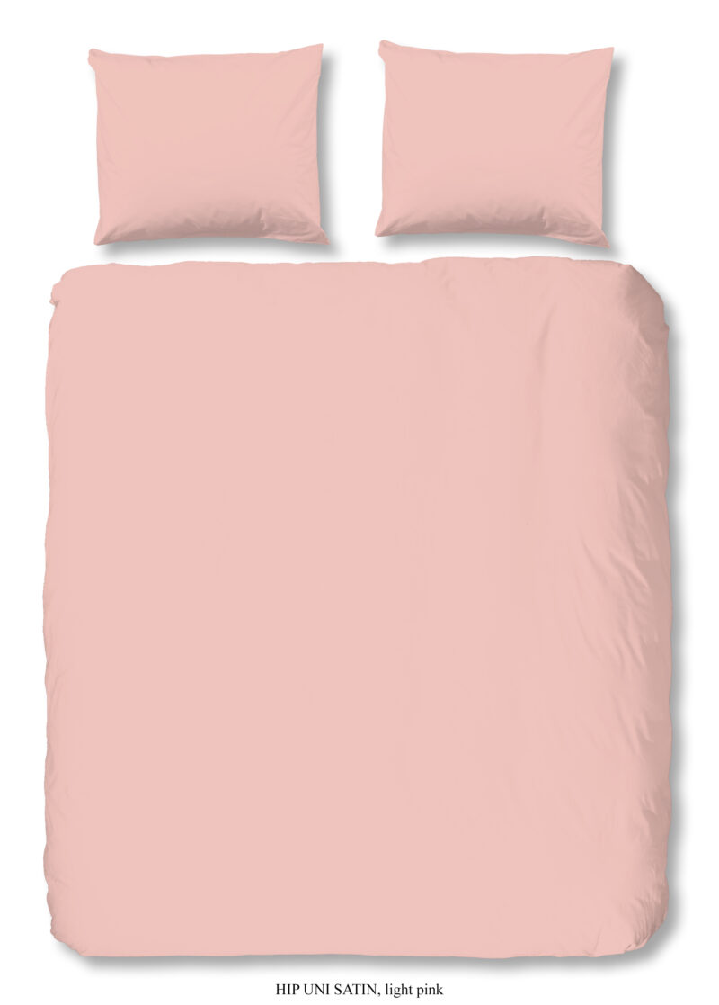 HIP dekbedovertrek - Roze - 140 x 200/220 cm - 100% katoen/satijn