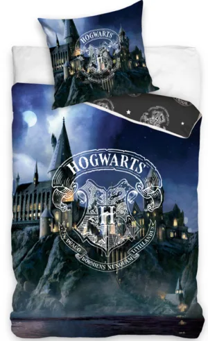 Harry Potter dekbedovertrek - Blauw, Zwart - 140 x 200 cm - 100% katoen