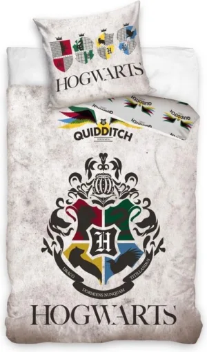 Harry Potter dekbedovertrek Quidditch Classic - Multicolor - 140 x 200 cm - 100% katoen