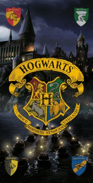 Harry Potter strandlaken - Multicolor - 70 x 140 cm - 100% katoen