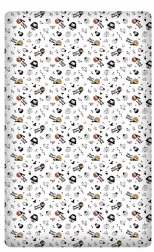Harry Potter hoeslaken 90 x 200 cm - Wit - 90 x 200 cm - 100% katoen