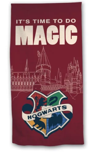 Harry Potter strandlaken Time for Magic 70 x 140 cm - Rood - 70 x 140 cm - 100% katoen