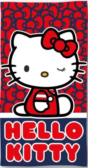 Hello Kitty strandlaken 70 x 140 cm - Rood - 70 x 140 cm - 100% Polyester