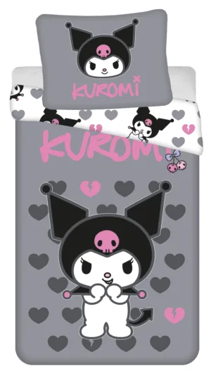 Hello Kitty dekbedovertrek Kuromi 140 X 200 cm - Wit - 140 x 200 cm - 100% katoen