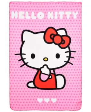 Hello Kitty fleece deken roze 100 x 150 cm - Roze - 100 x 150 cm - 100% Polyester